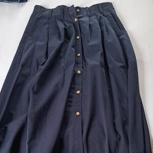 Elegant Black Button-Down Skirt